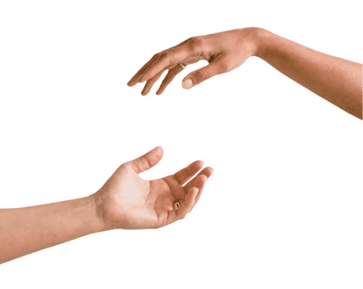 Two hands in an elegant gesture